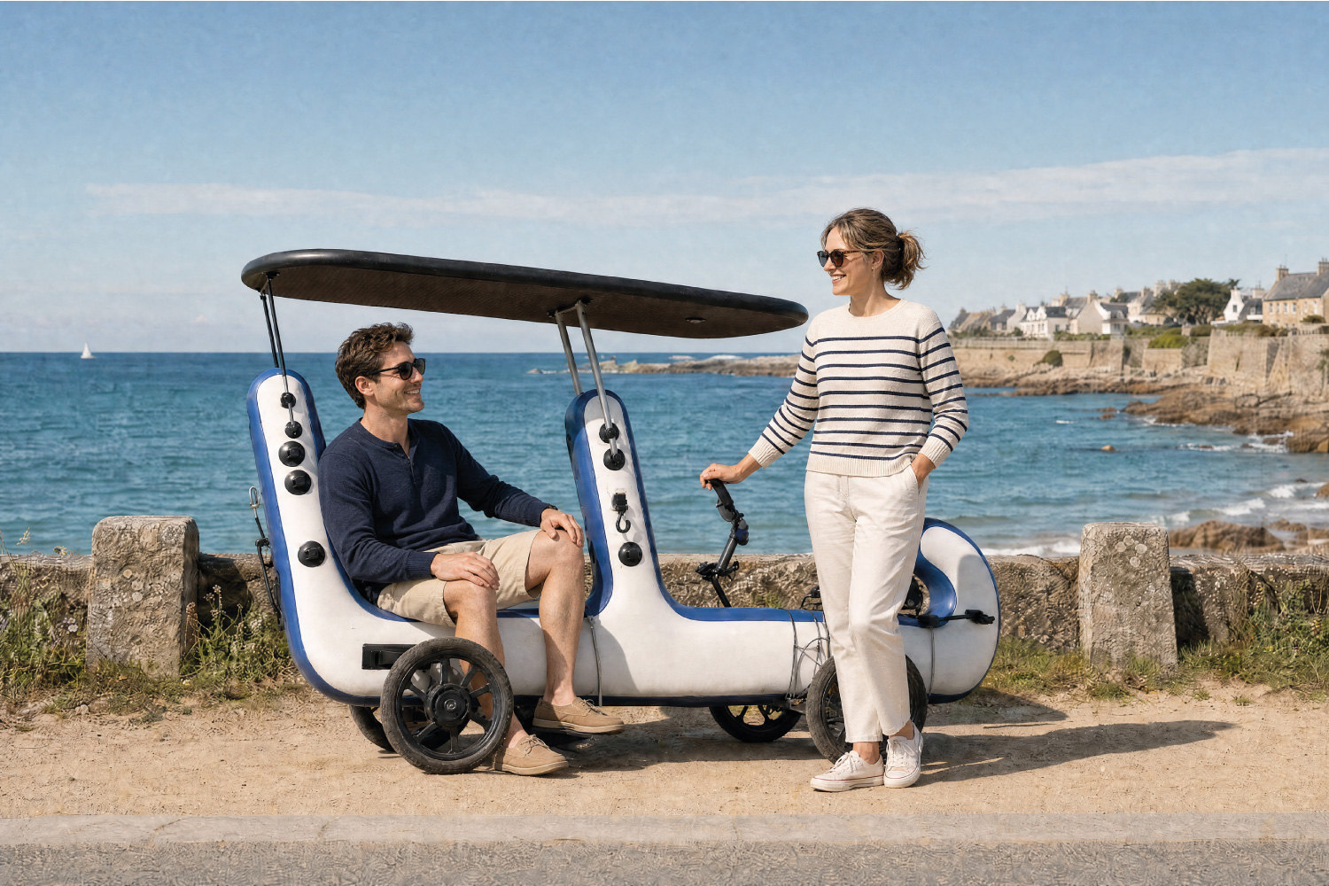 airnam mobilite douce voiture gonflable amis